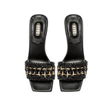 Almeria Black High-Heel Sandal