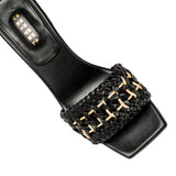 Almeria Black High-Heel Sandal