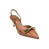 Catena Camello Slingback Mid-Heel Mule Pump