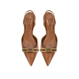 Catena Camello Slingback Mid-Heel Mule Pump