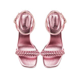 Kibele Metallic Pink Ankle Cross Sandal
