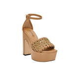 Aurnia Latte Platform Ankle Sandal