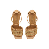 Aurnia Latte Platform Ankle Sandal