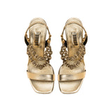 Lyra Antique Gold High-Heel Sandal