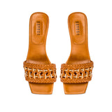 Almeria Camello Mid-Heel Sandal