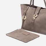 Boho Chic Medium Taupe Tote Bag