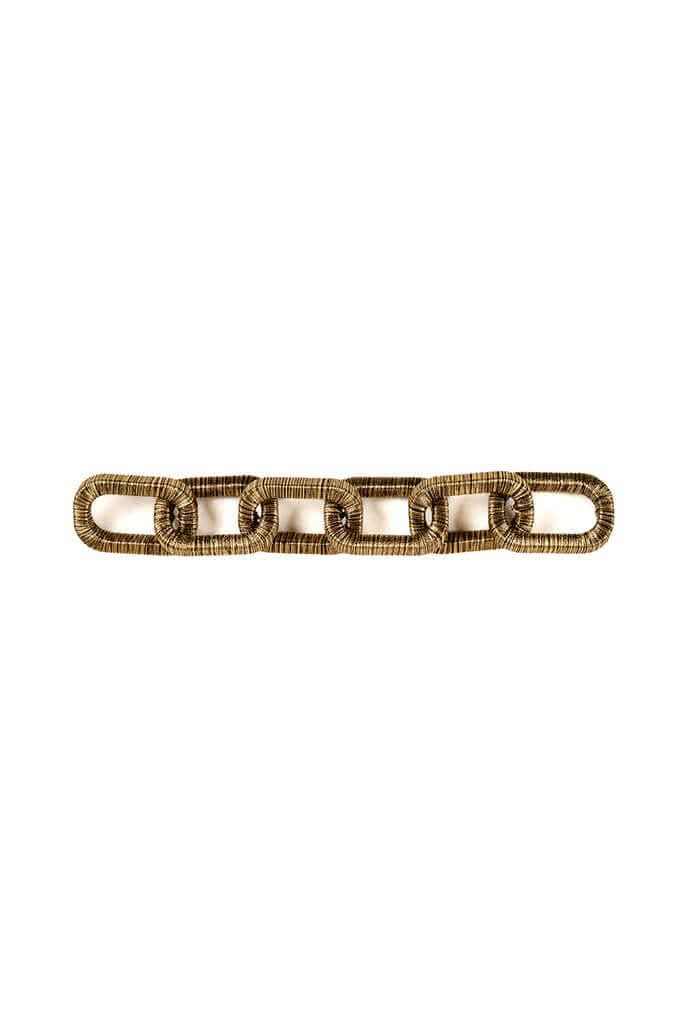 Catena Antique Gold Chain made of metallic thread, featuring a unique design, 19 cm wide, perfect for stylish accessories.