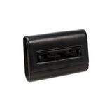 Catena Day to Night Black Bag in luxurious Italian leather with unique chain link detail and elegant rectangular silhouette.