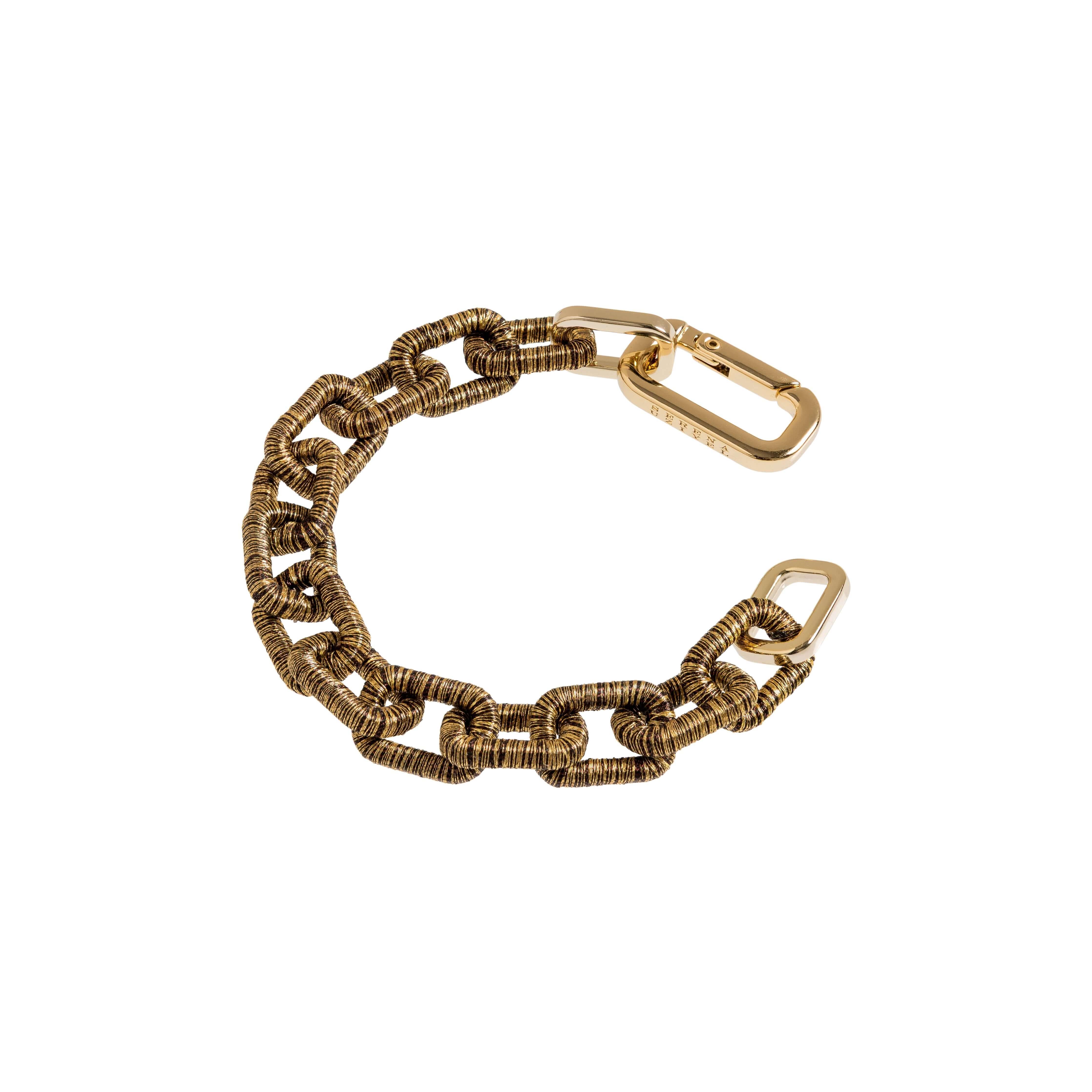 Catena Notte Bracelet in Antique Gold with linked chain design, perfect for elegant styling and versatile wear.