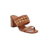 Almeria Camello Block-Heel Strap Sandal