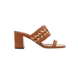 Almeria Camello Block-Heel Strap Sandal