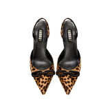 Catena Leopard Mid-Heel Slingback Pump