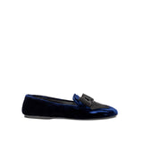 Fiocco Navy Flat Moccasin