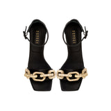 Catena Black High-Heel Ankle Sandal