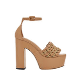 Aurnia Latte Platform Ankle Sandal