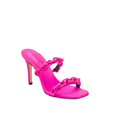 Catena Notte Fuchsia High-Heel Two Strap Sandal