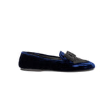 Fiocco Navy Flat Moccasin