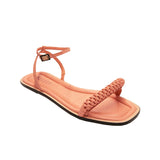 Rovena Peach Flat Removable Ankle Sandal