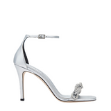 Catena Notte Silver & Glam High-Heel Ankle Sandal