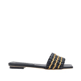 Aurnia Black Flat Sandal