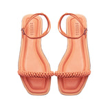 Rovena Peach Flat Removable Ankle Sandal