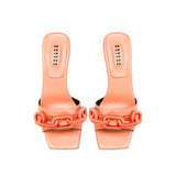 Catena Peach Mid-Heel Sandal