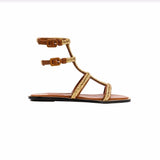 Darcia Camello Flat Gladiator Sandal