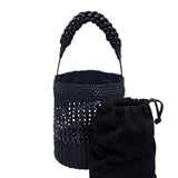 Almeria Black Large Bucket Bag