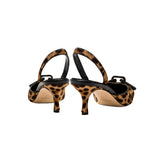 Catena Leopard Mid-Heel Slingback Pump