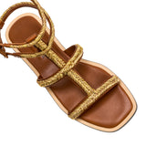 Darcia Camello Flat Gladiator Sandal