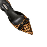 Catena Leopard Mid-Heel Slingback Pump