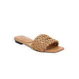 Aurnia Latte Flat Sandal