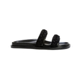 Ronda Black Flat Comfort Slides