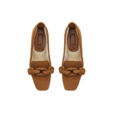 Catena Camello Off White Shearling Flat Moccasin