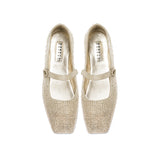 Lumina Crystal Gold Flat Ballerina