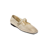 Lumina Crystal Gold Flat Ballerina