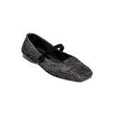 Lumina Crystal Black Flat Ballerina