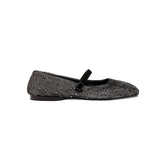 Lumina Crystal Black Flat Ballerina