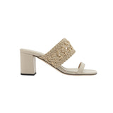 Almeria Nude Block-Heel Strap Sandal