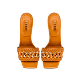 Almeria Tangerine High-Heel Sandal