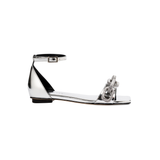 Catena Silver Flat Ankle Sandal