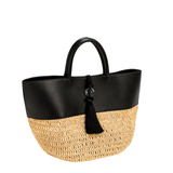 Melita Black & Natural Large Tote Bag