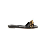Catena Black Flat Sandal