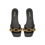Catena Black Flat Sandal