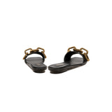 Catena Black Flat Sandal