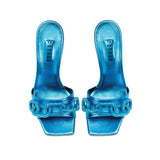Catena Metallic Blue High-Heel Sandal