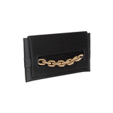 Catena Black & Gold Envelope Satin Clutch