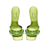 Catena Metallic Green High-Heel Sandal