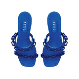Catena Notte Sapphire High-Heel Two Strap Sandal
