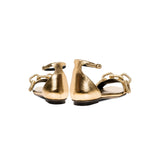 Catena Gold Flat Ankle Sandal